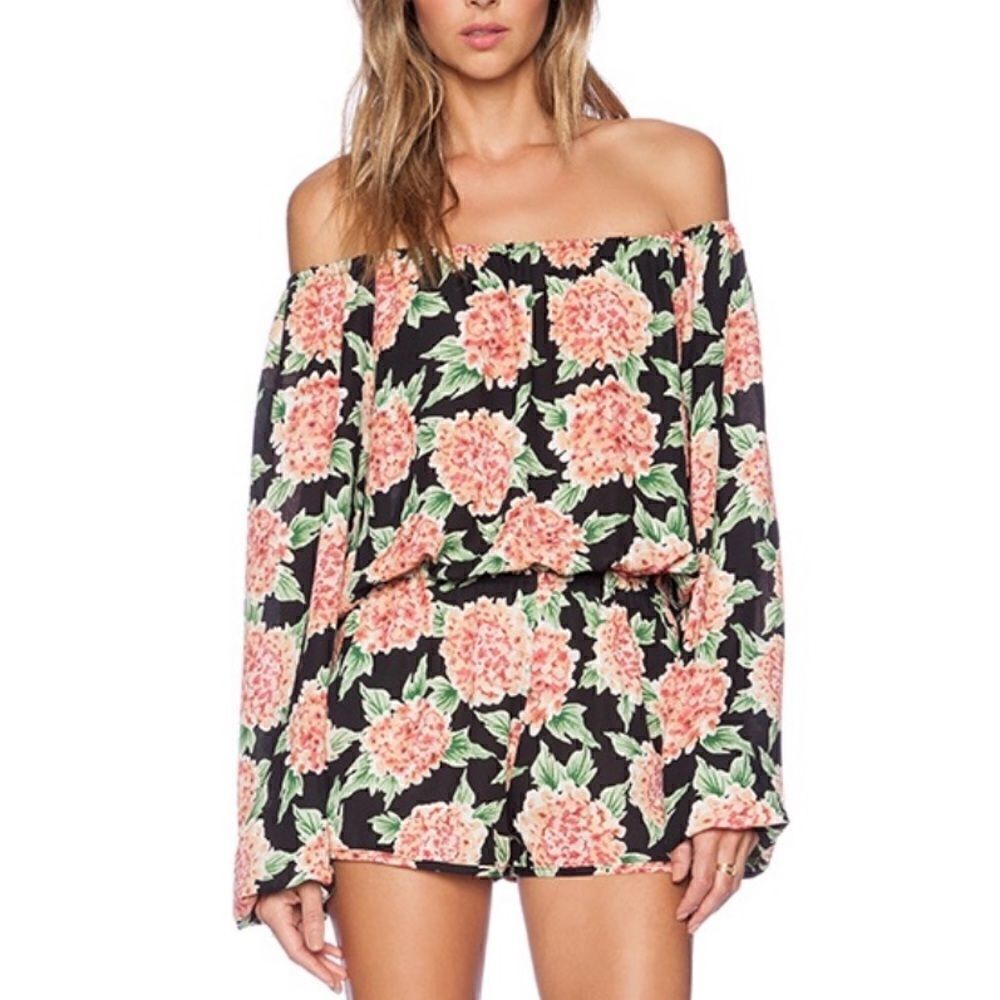 Show Me Your Mumu Rane Romper in Flower Puff Girls